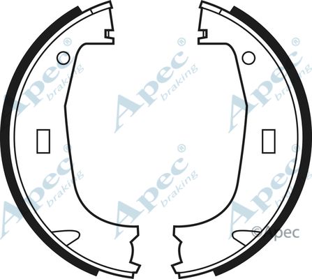 APEC BRAKING Piduriklotside komplekt,seisupidur SHU546